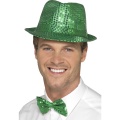 Zelený třpytivý glitter klobouk