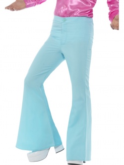 Pánské modré retro kalhoty zvony