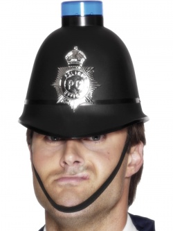 Anglická policejní čepice s majákem