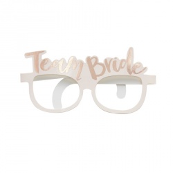Zlato-růžové party brýle Team Bride sada
