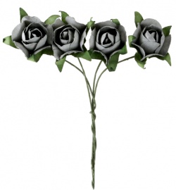 Pugét stříbrných růží dekorace