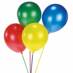 Sada barevných balónků na tyčce
