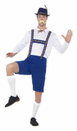 Bavorský pánský modrý kostým