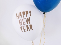 Bílý balónek Happy New Year sada