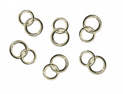 Dekorace dvojité zlaté snubní prsteny