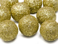 Zlaté glitter koule