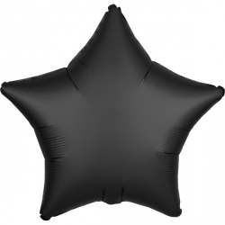 Hvězdičkový černý fóliový balónek