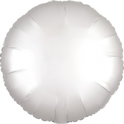 Kulatý bílý fóliový balónek
