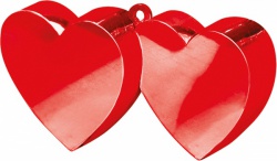 Balónkové závaží Dvojité červené srdce