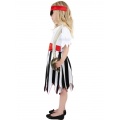 Dětský kostým Pirátka - pruhované šaty