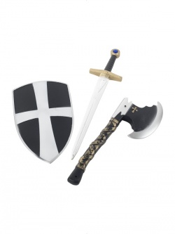 Sekera, meč a štít