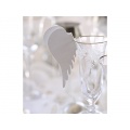 Dekorace na sklenici - křídla bílá