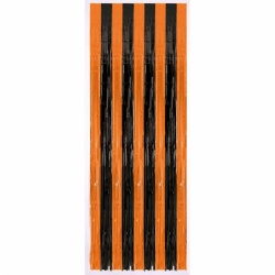 Třpytivá záclona - oranžovo-černá
