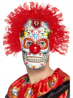 Maska Mexický Klaun s vlasy