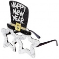 Stříbrné novoroční brýle s kloboukem