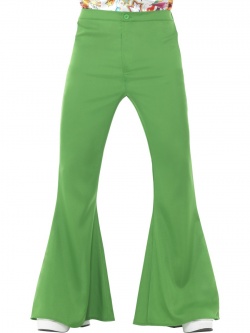 Pánské zelené retro kalhoty zvony