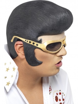 Gumová paruka s brýlemi Elvis