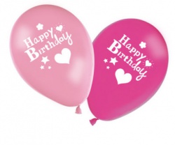 Latexový balónek Happy Birthday girl sada