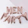 Zlato-růžové fóliové balónky HEN PARTY