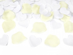 Vystřelovací konfety - bílé a krémové okvětní lístky