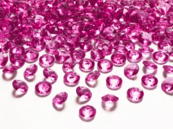 Tmavě růžové diamanty konfety