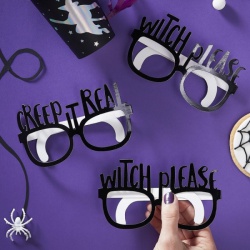 Halloweenské čarodějnické brýle sada