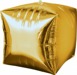 Kostka fóliový balónek zlatý