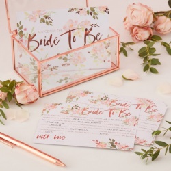Květinové kartičky Bride To Be 