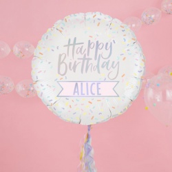 Pastelový fóliový narozeninový balónek
