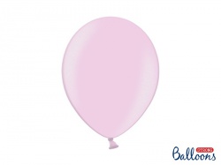 Balónek metalický - světle růžový - 10 ks