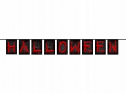 Banner Halloween - černočervený
