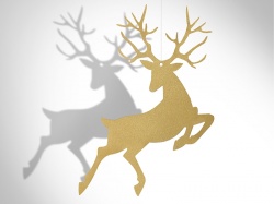 Závěsná dekorace - Sob Rudolf zlatý